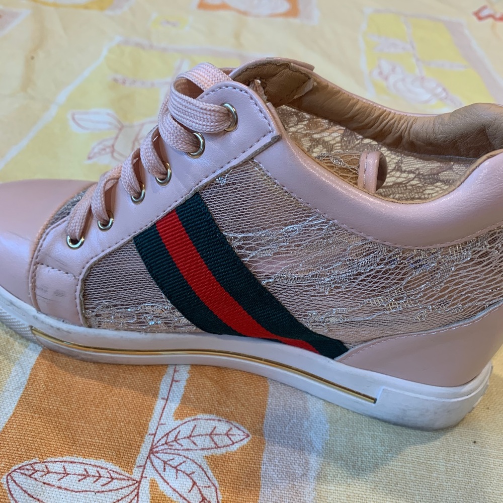 Gucci Laced Wedge Sneakers Size 37 - Picture 8 of 16